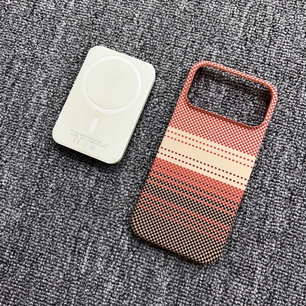 Frameless Carbon Fiber Kevlar Magnetic Phone Case