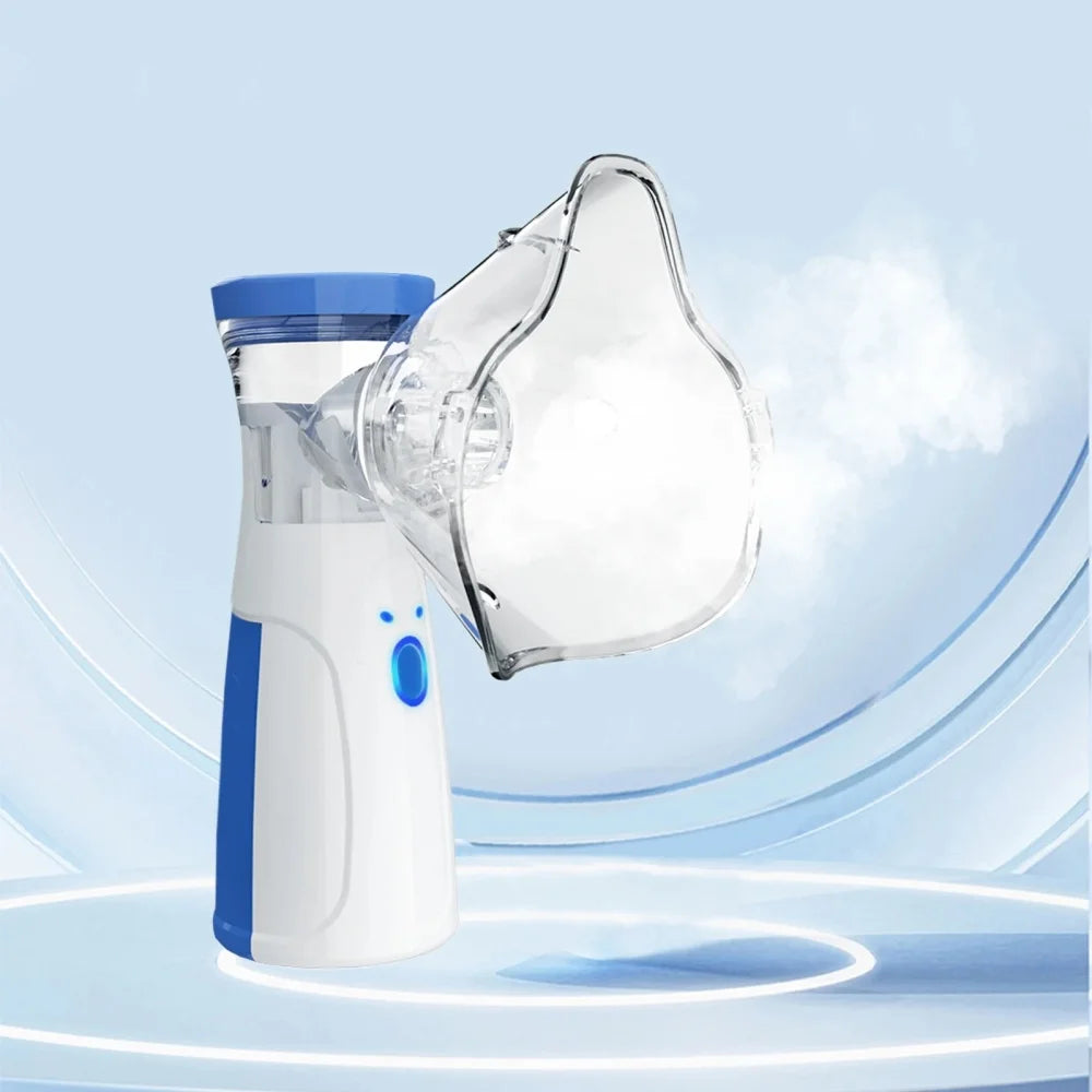 Mini Facial Steamer | Rechargeable Silent Mesh Nebulizer for Face Hydration & Skin Care, White