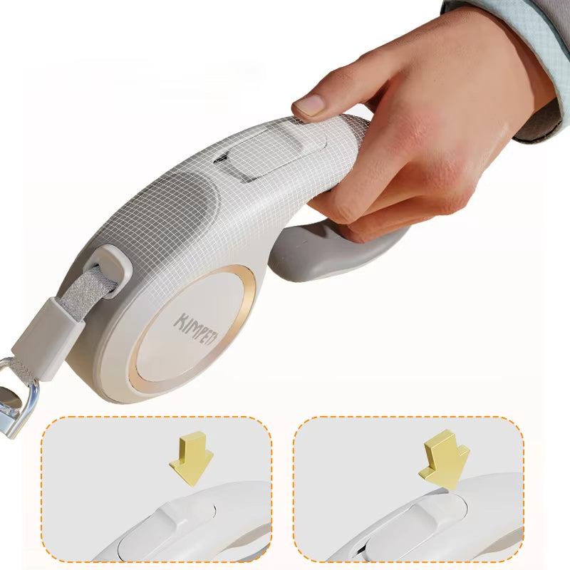 Retractable Dog Leash – 3M/5M | Anti-Slip, Durable & Stylish for Pets Under 25KG