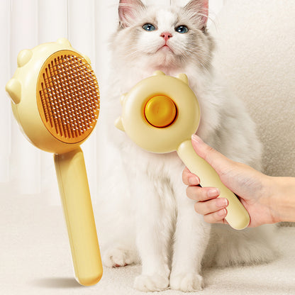 Pet Magic Grooming Comb – Self-Cleaning Hair Removal Brush for Cats & Dogs