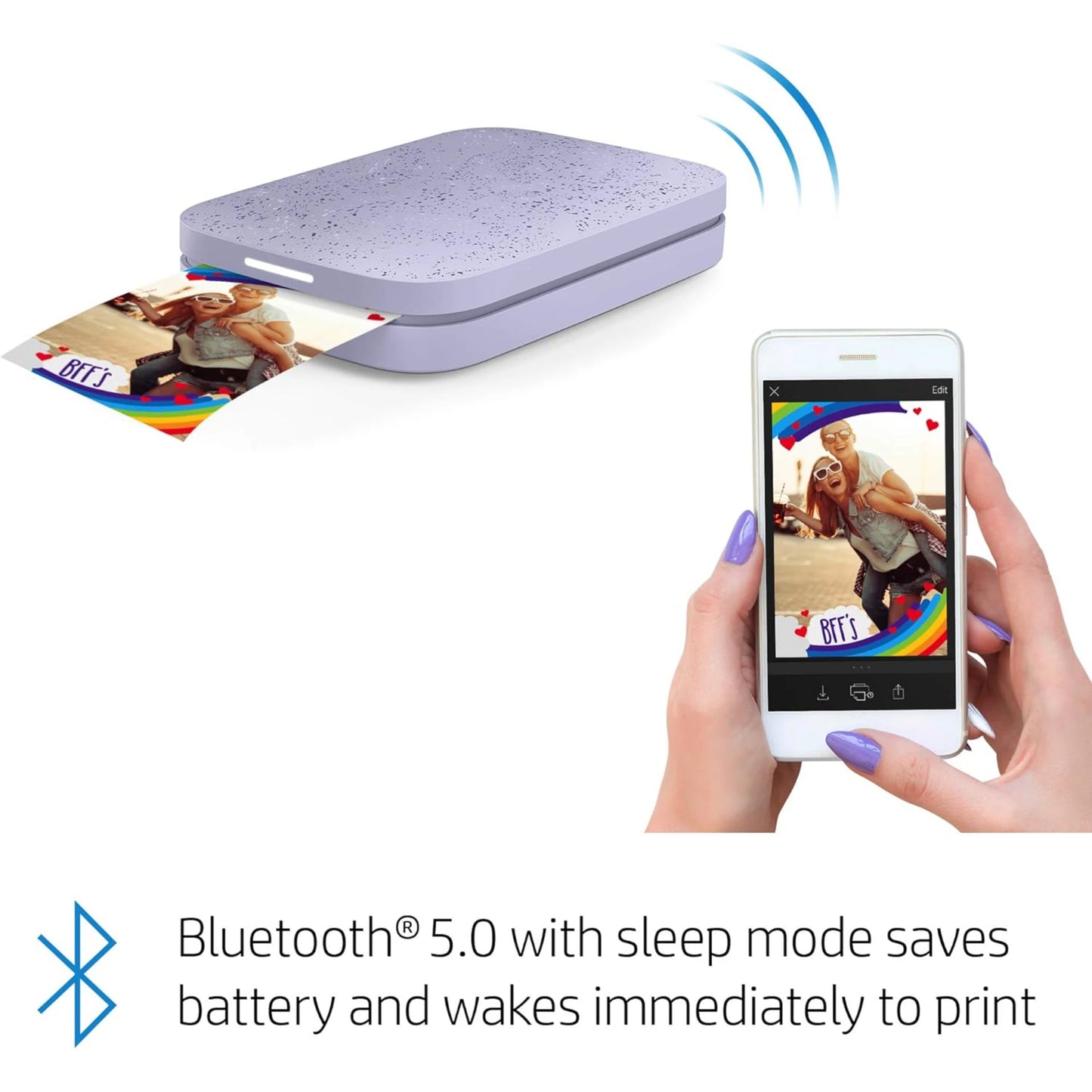 HP Sprocket 2x3" Portable Instant Photo Printer | Print from iPhone & Android
