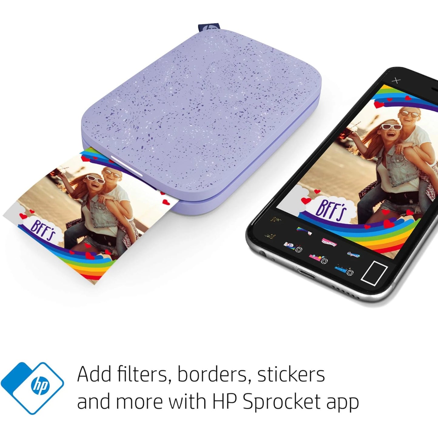 HP Sprocket 2x3" Portable Instant Photo Printer | Print from iPhone & Android