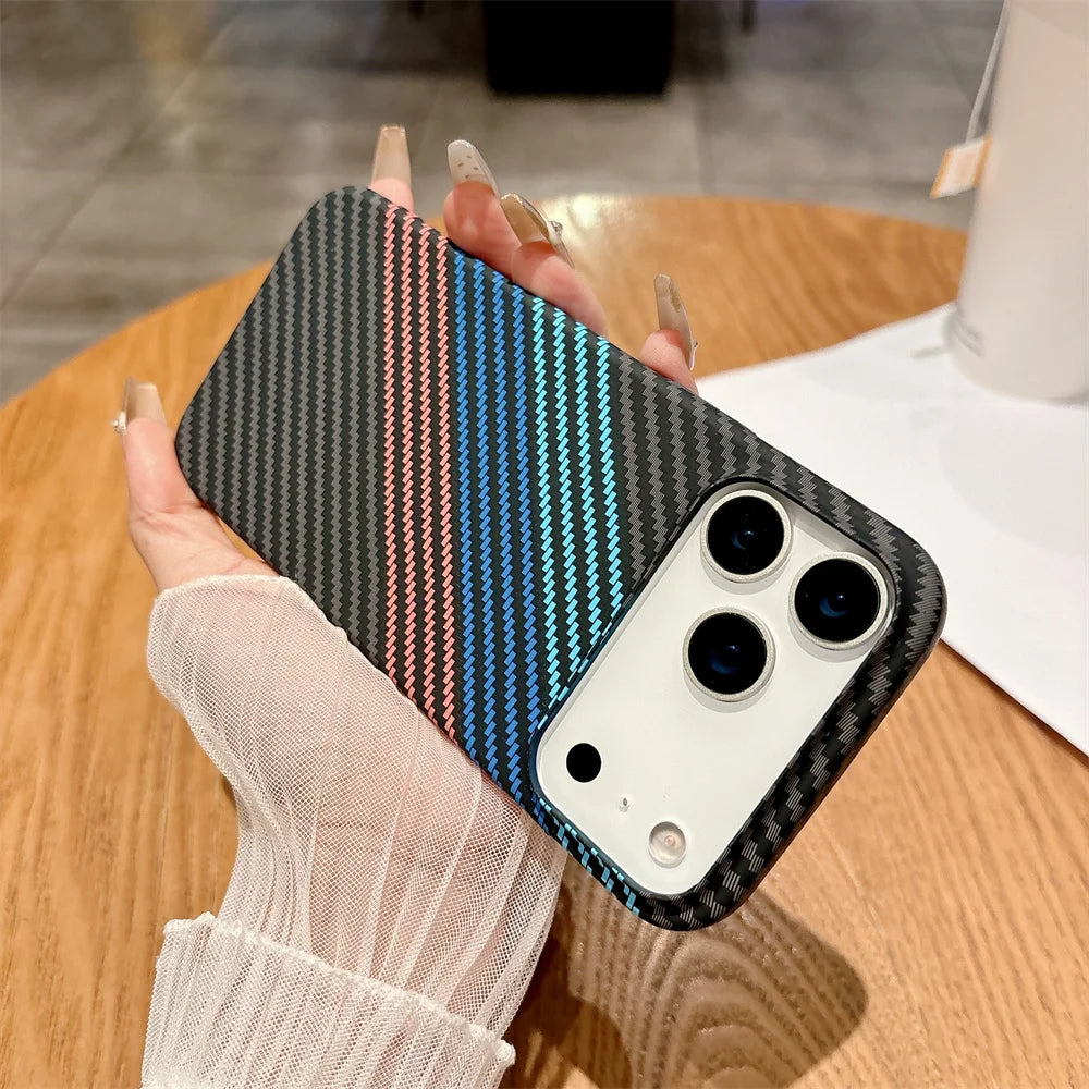 Colourful Kevlar Carbon Fibre Magnetic Phone Case