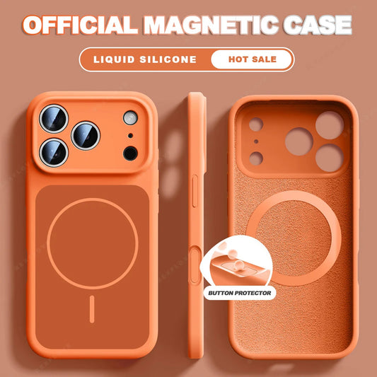 New Official Liquid Silicone Magnetic Phone Case