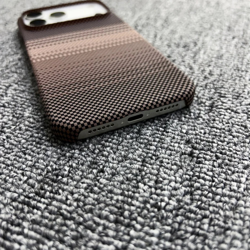 Frameless Carbon Fiber Kevlar Magnetic Phone Case
