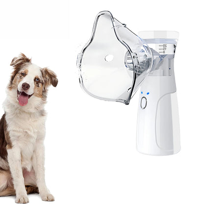 Pet Asthma Inhaler Spacer & Aerosol Chamber | Nebulizer for Cats & Dogs — White, Blue