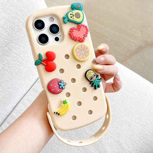 Creative DIY Crocs Charm Soft Silicone Phone Case