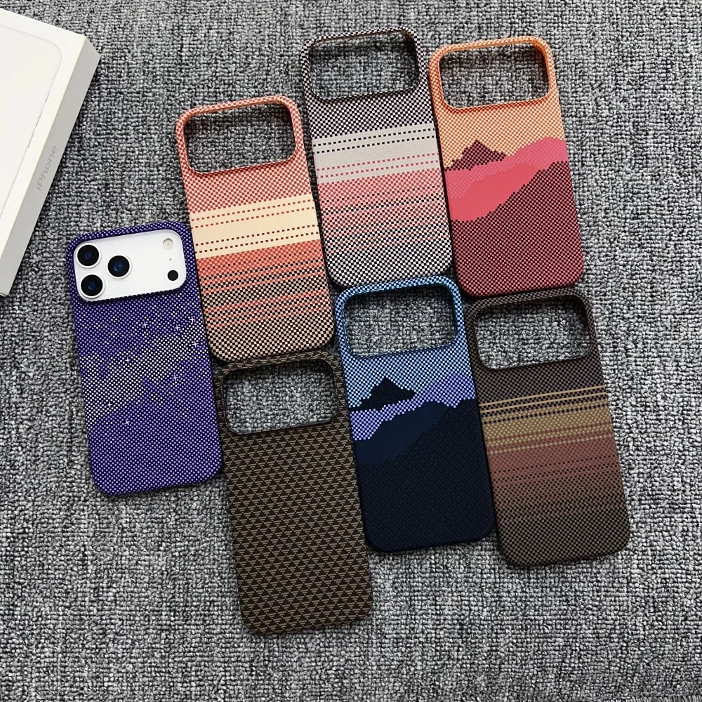 Frameless Carbon Fiber Kevlar Magnetic Phone Case
