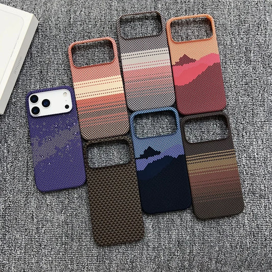 Frameless Carbon Fiber Kevlar Magnetic Phone Case