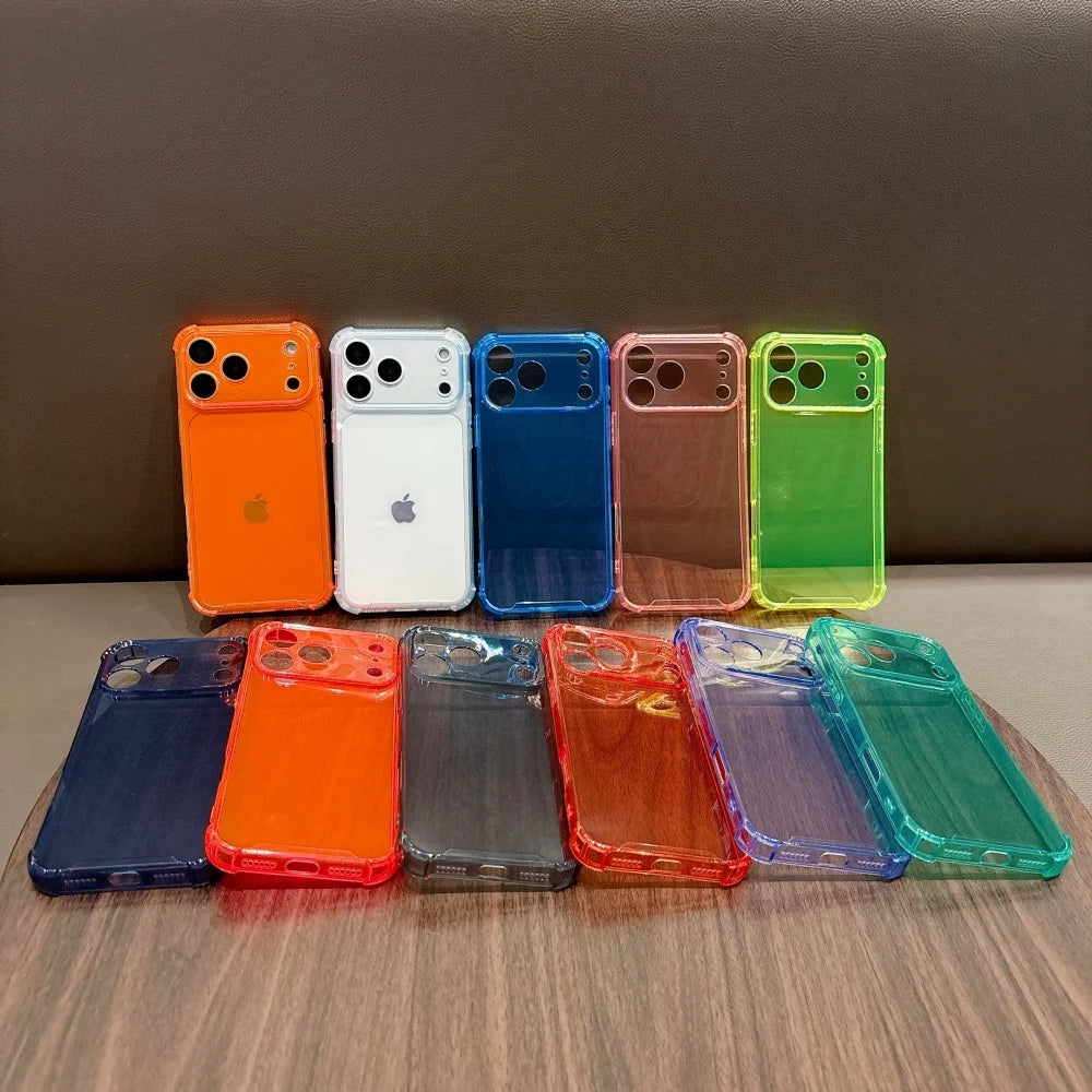 Shockproof Neon Soft TPU Clear Case for iPhone