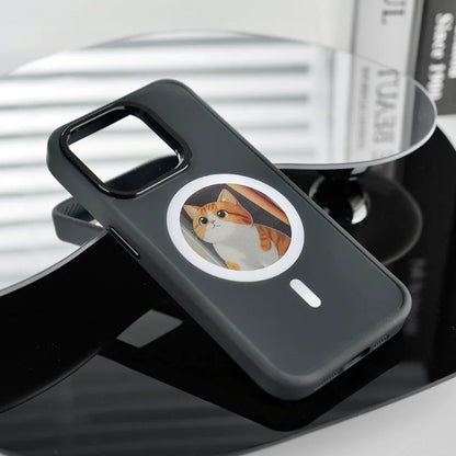 NFC E-Ink Round Display Case for iPhone 13-17 Pro Max
