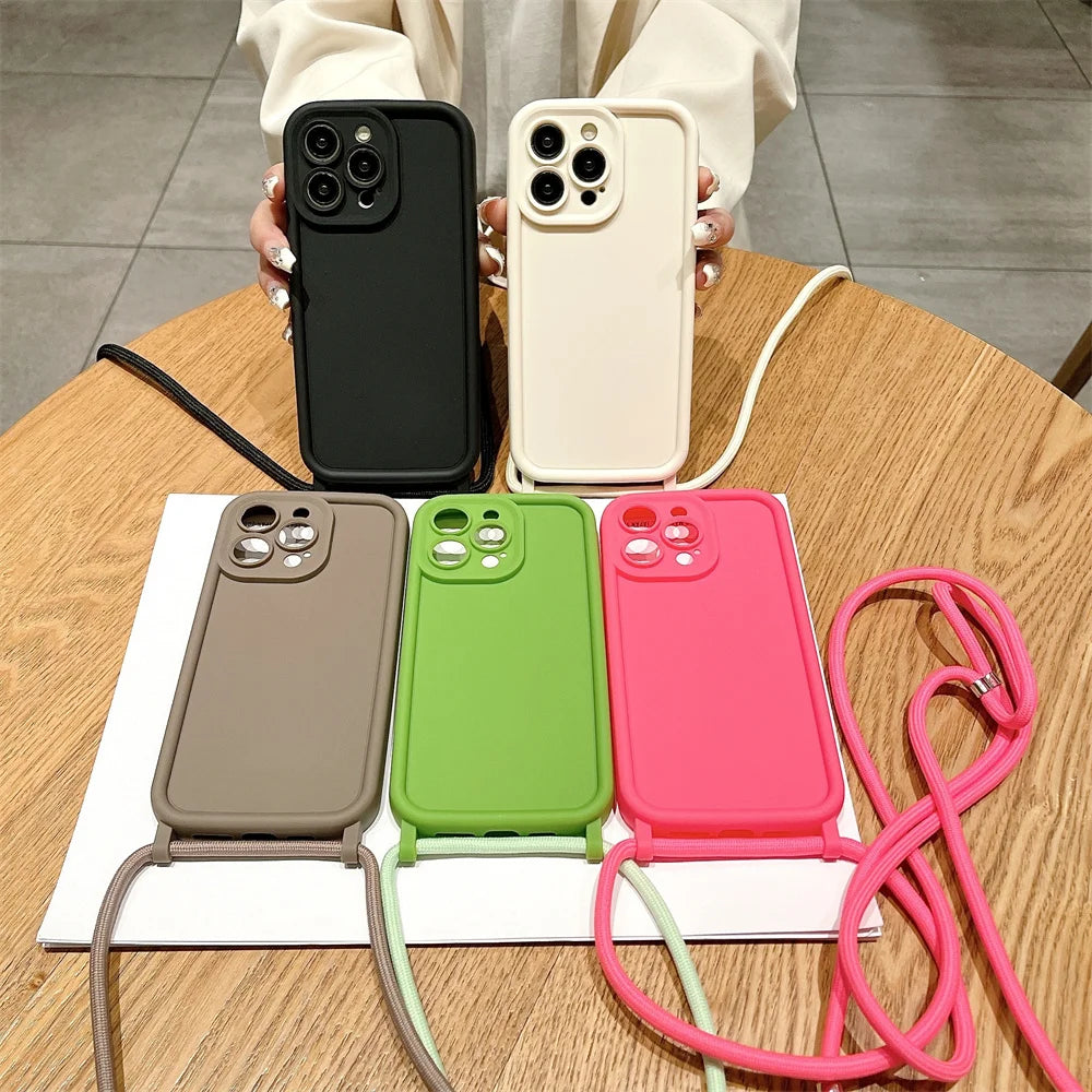 Crossbody Adjustable Lanyard Phone Case for iPhone