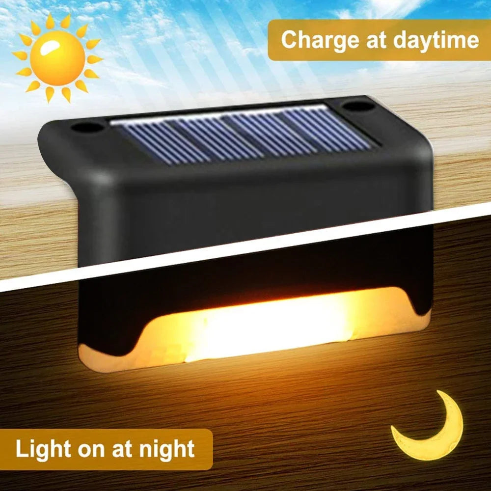 Solar Deck Lights Outdoor | IP65 Waterproof LED Garden Lamps for Stairs, Fence & Pathway