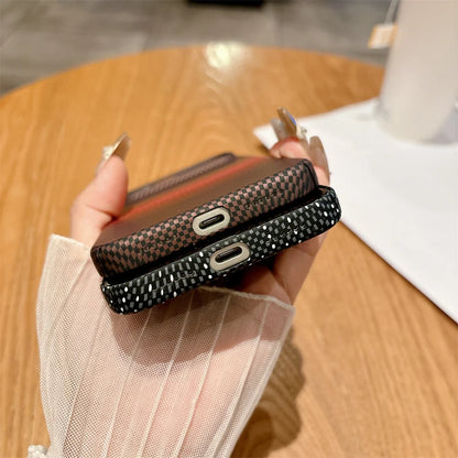 Colourful Kevlar Carbon Fibre Magnetic Phone Case