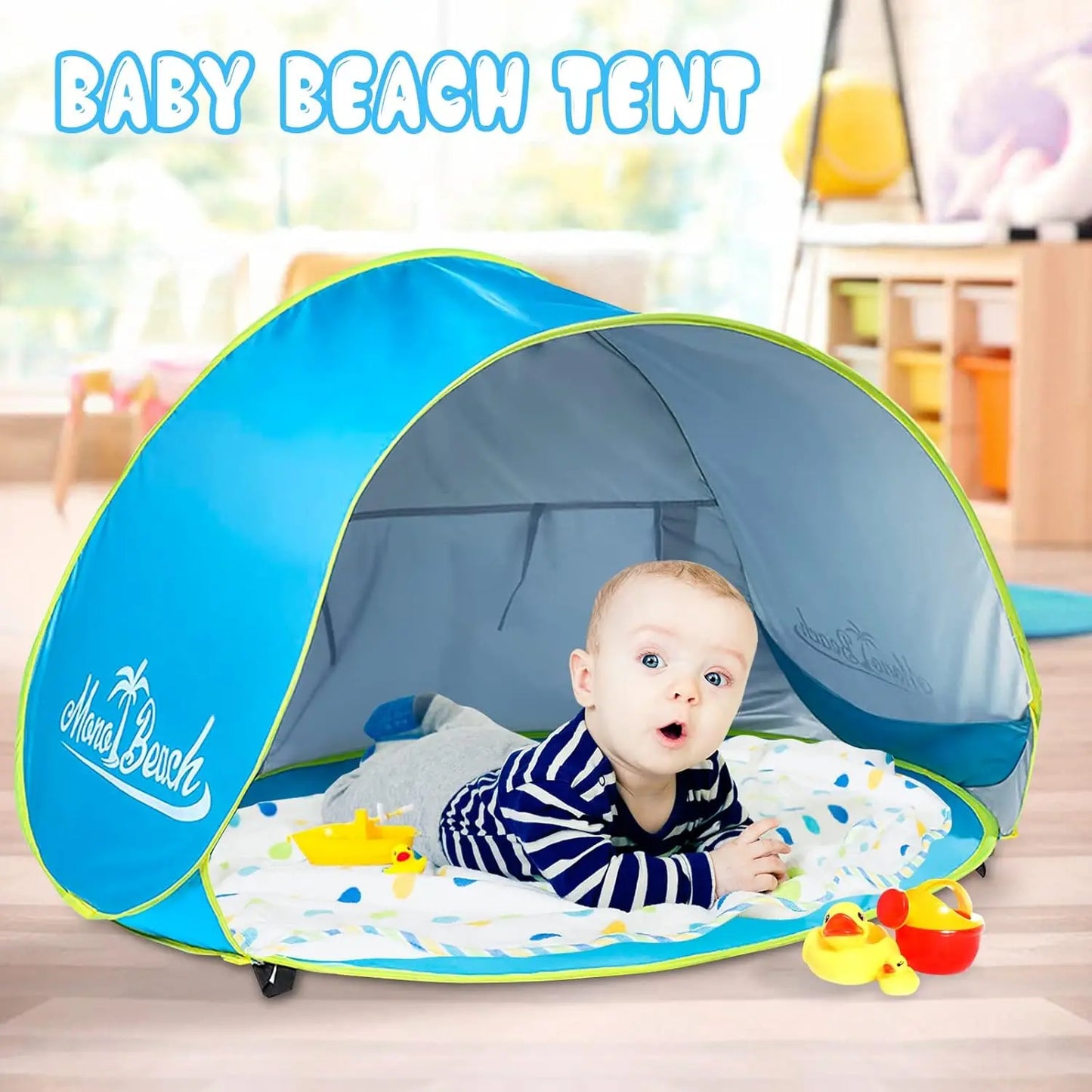 Baby Beach Tent — Pop-Up UV50+ Sun Shelter with Pool & Carry Bag