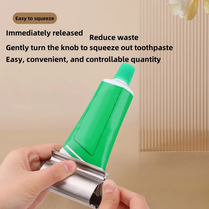 Stainless Steel Toothpaste Tube Squeezer | Easy Rolling Dispenser