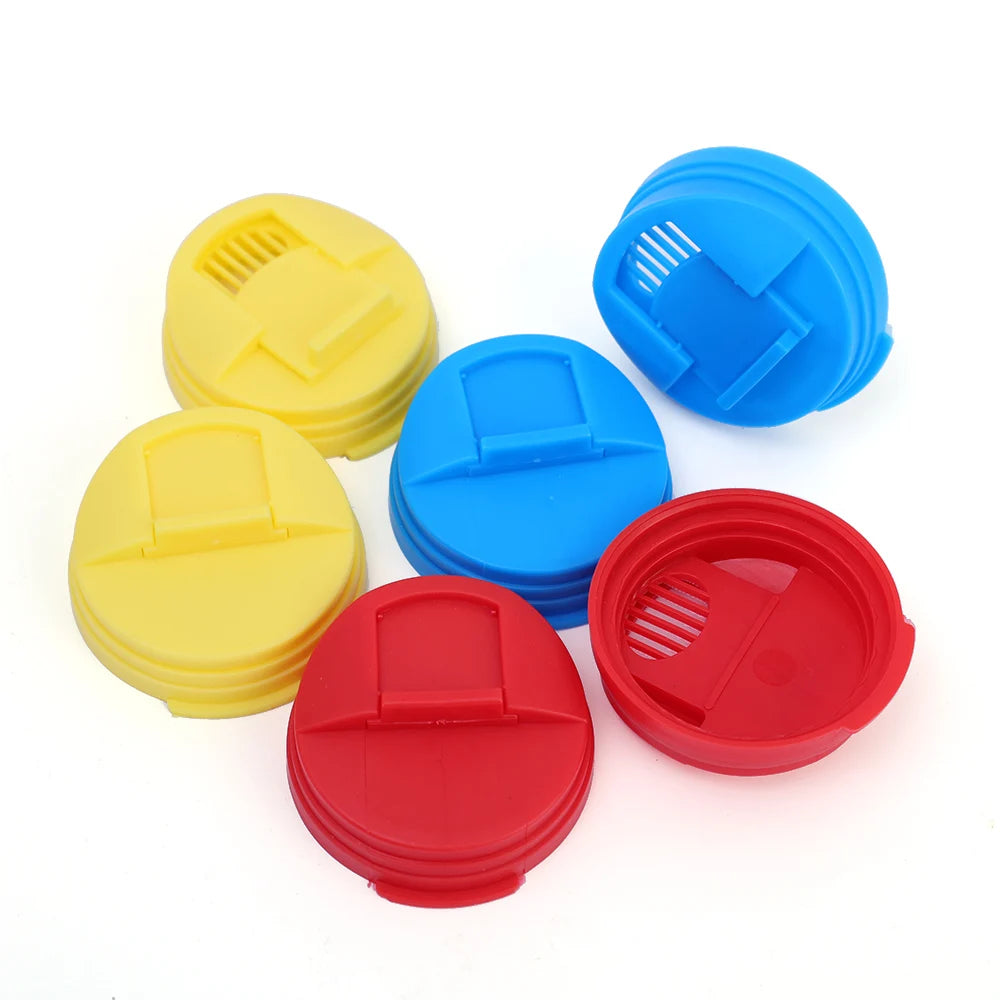 Plastic Can Cover & Cup Lid | Leak-Proof Beverage Protector for Soda, Beer & Cans — Blue, Red, Yellow