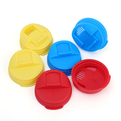 Plastic Can Cover & Cup Lid | Leak-Proof Beverage Protector for Soda, Beer & Cans — Blue, Red, Yellow