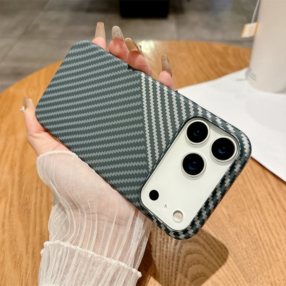 Colourful Kevlar Carbon Fibre Magnetic Phone Case