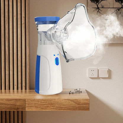 Mini Facial Steamer | Rechargeable Silent Mesh Nebulizer for Face Hydration & Skin Care, White