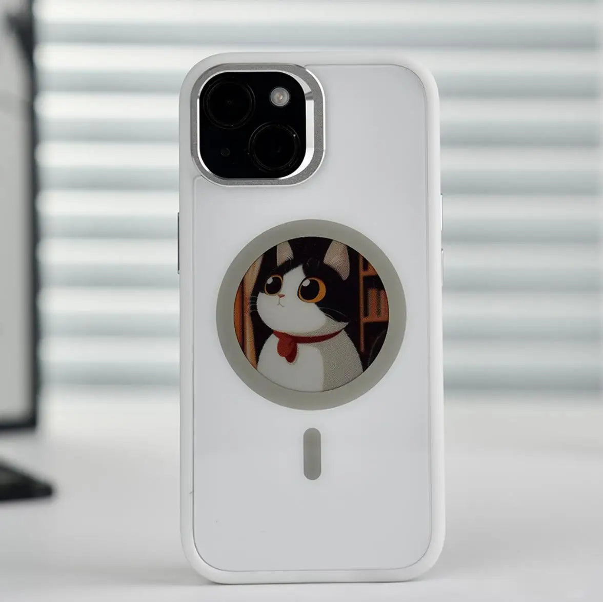 NFC E-Ink Round Display Case for iPhone 13-17 Pro Max
