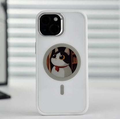 NFC E-Ink Round Display Case for iPhone 13-17 Pro Max