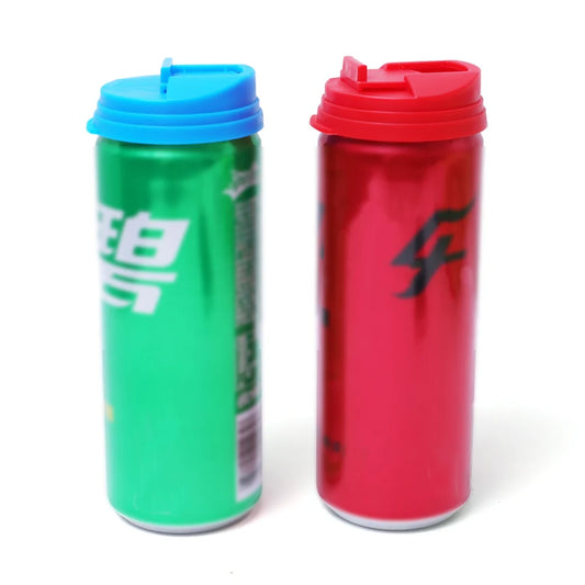 Plastic Can Cover & Cup Lid | Leak-Proof Beverage Protector for Soda, Beer & Cans — Blue, Red, Yellow