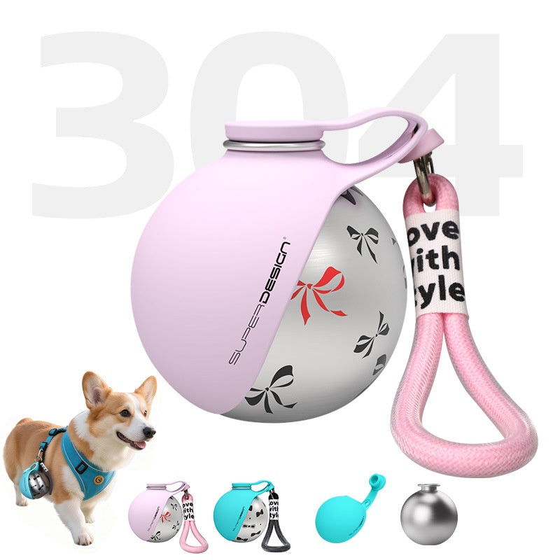 Portable Dog Water Bottle with Waste Bag Dispenser — Travel-Ready Pet Accessory
