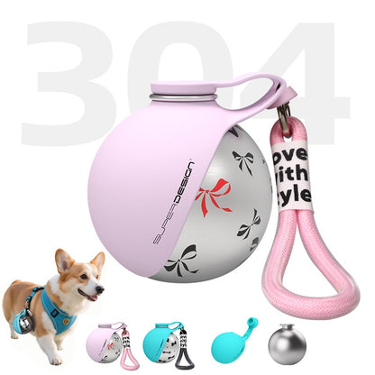 Portable Dog Water Bottle with Waste Bag Dispenser — Travel-Ready Pet Accessory